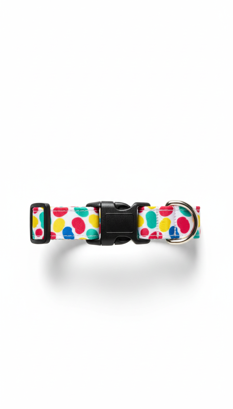 Raspberry Pop Pattern Dog Collar — Soft, Stylish & Secure