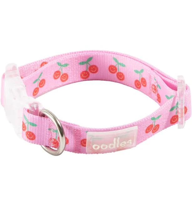 Raspberry Pop Pattern Dog Collar — Soft, Stylish & Secure